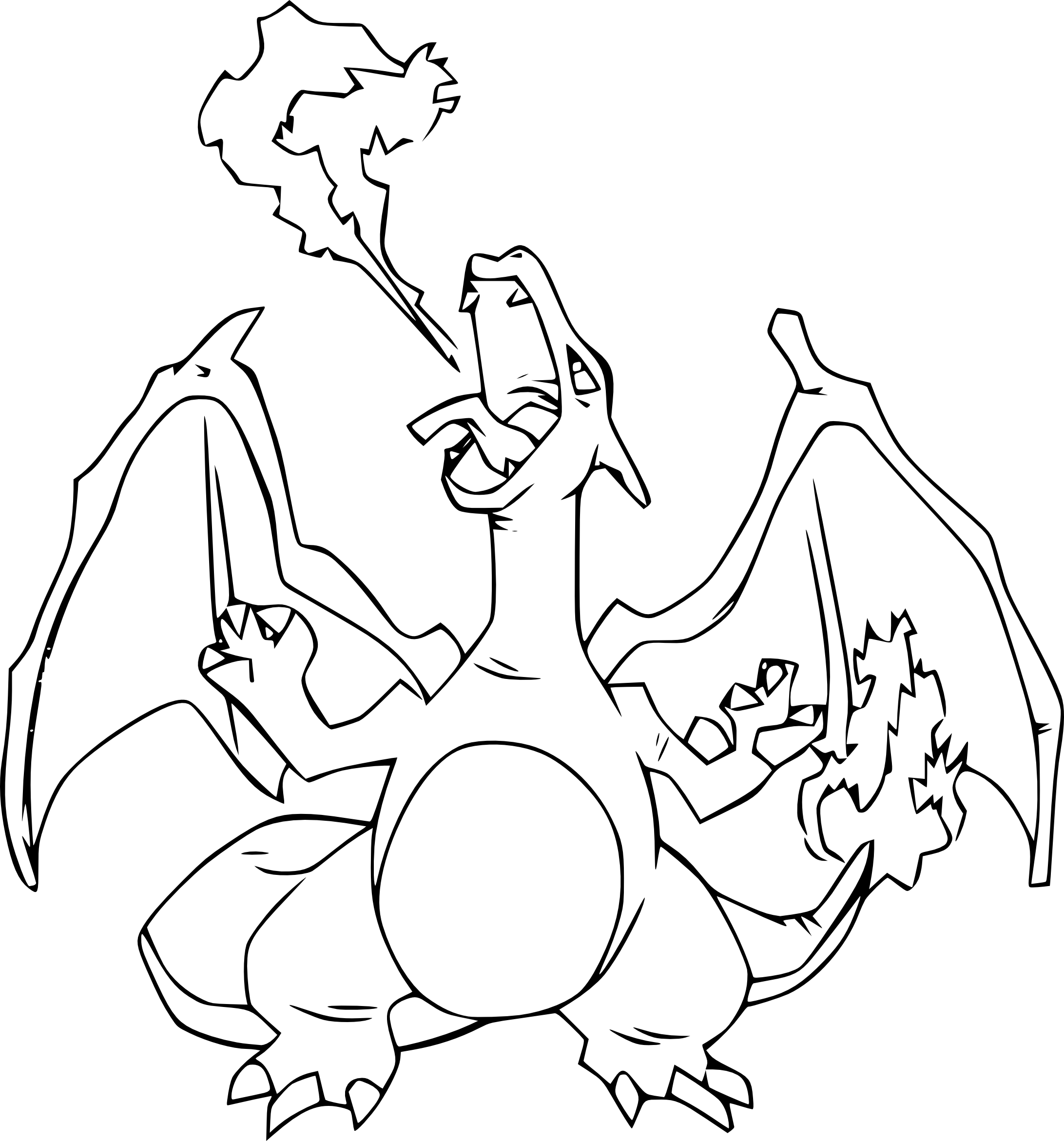 Coloriage Dracaufeu Pokemon