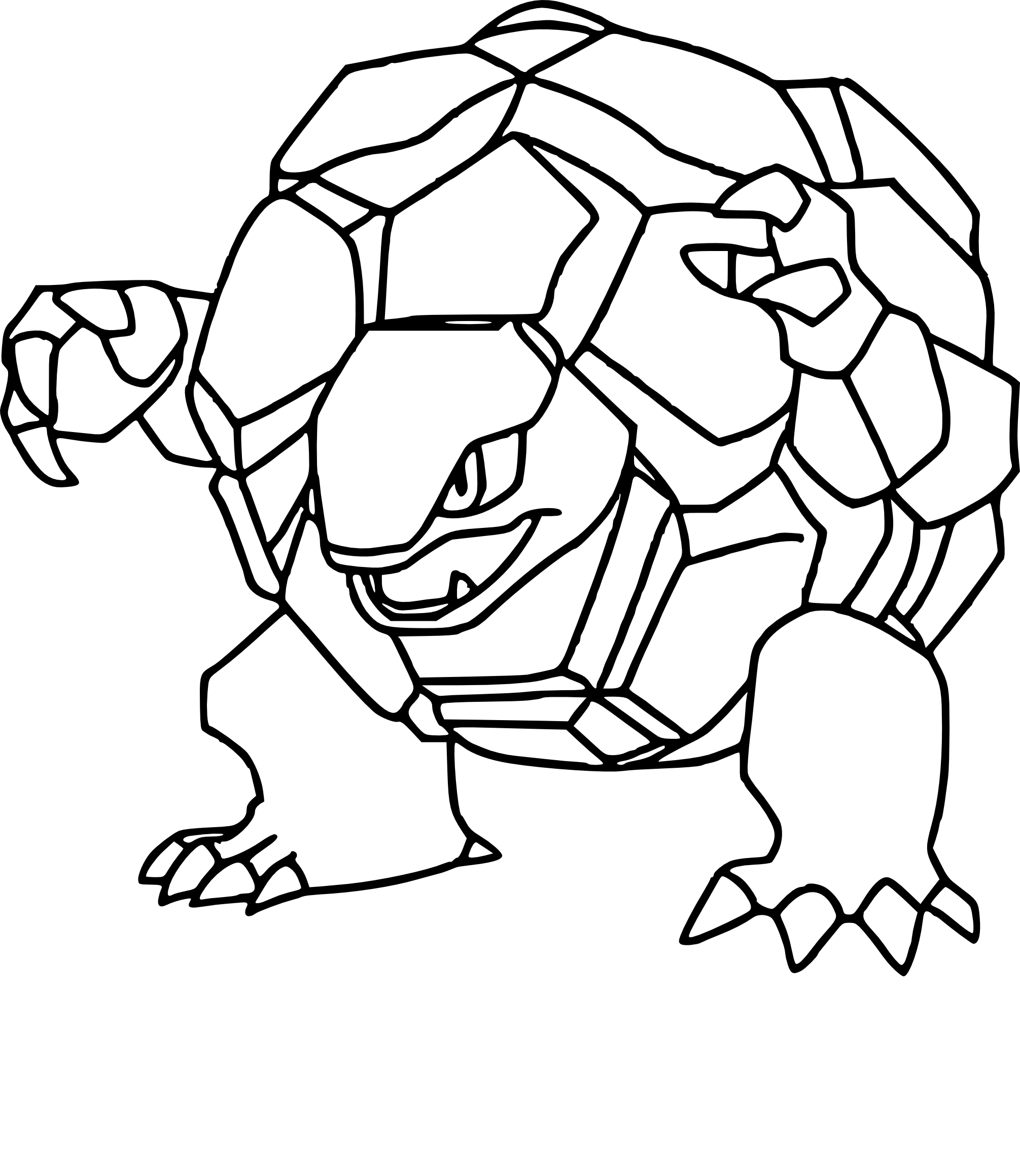 Coloriage Grolem Pokemon