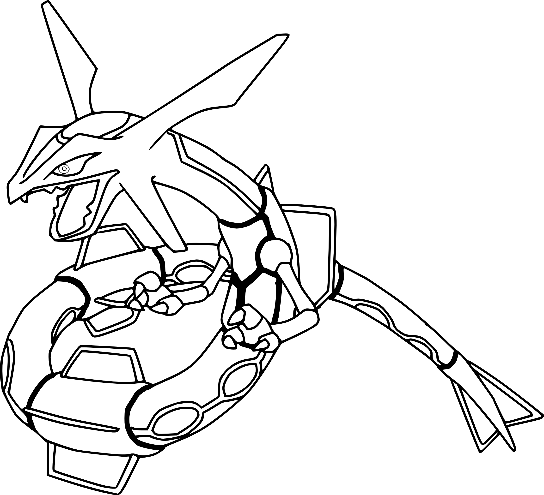 Ausmalbilder Pokemon Rayquaza Kinder Ausmalbilder