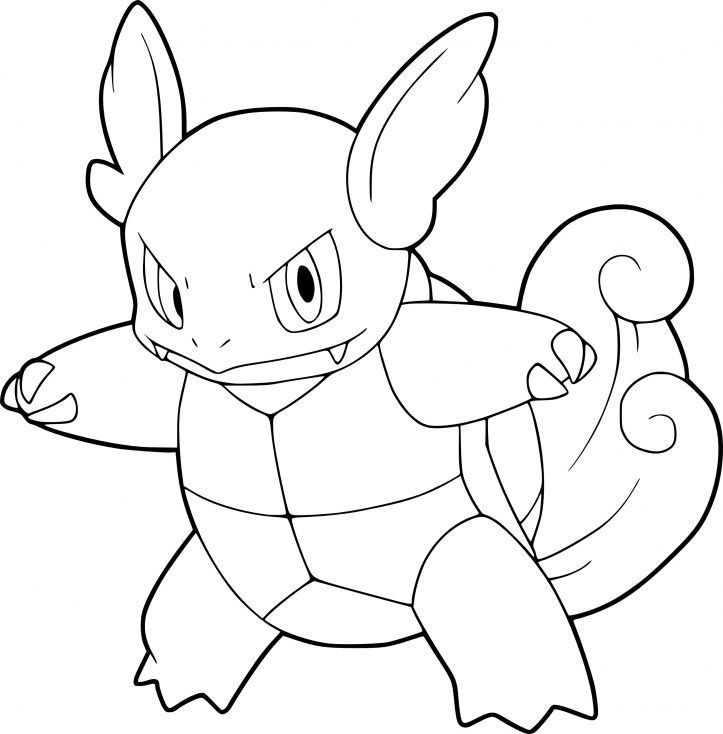 Coloriage Carabaffe Pokemon