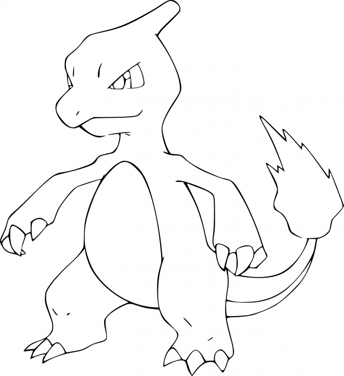 Coloriage Reptincel Pokemon