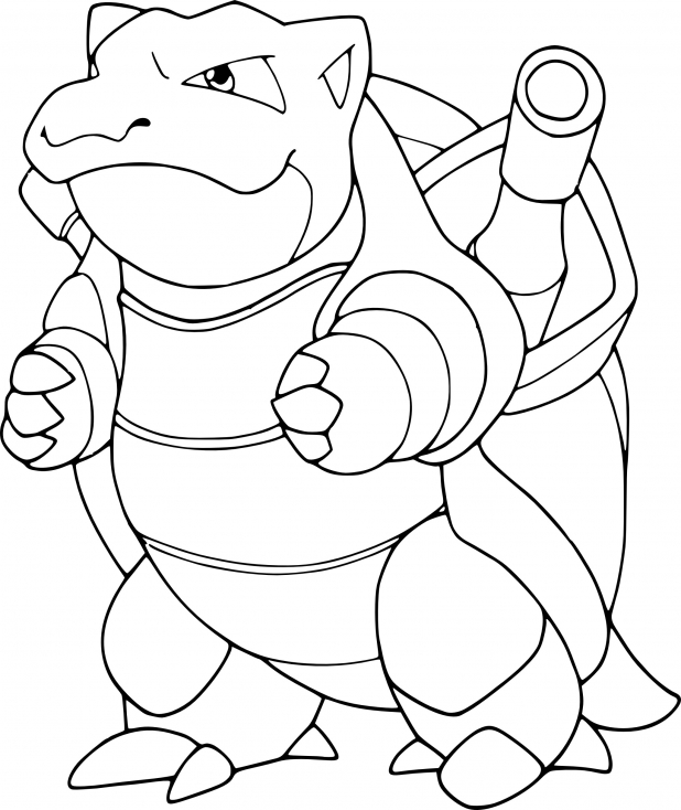 Coloriage Tortank Pokemon à imprimer