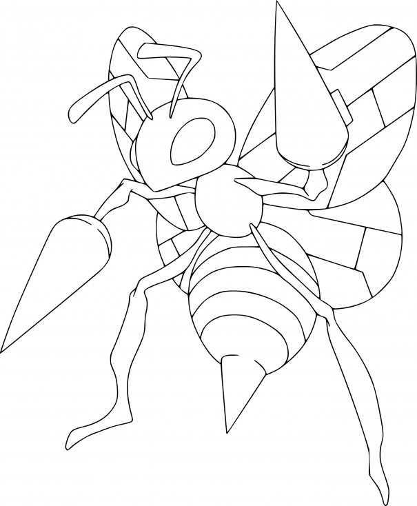 Coloriage Dardargnan Pokemon