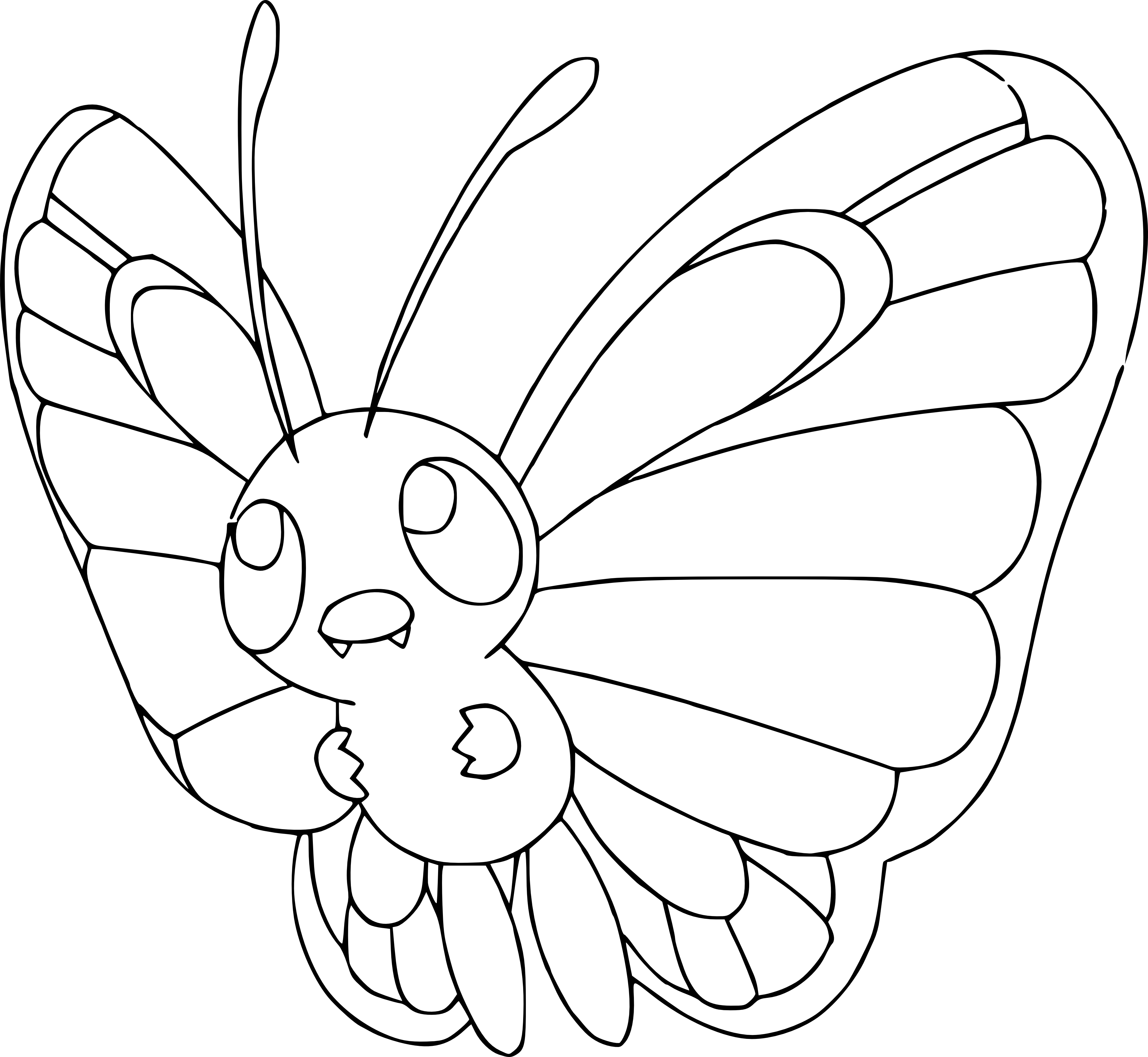 Coloriage Papilusion Pokemon à Imprimer