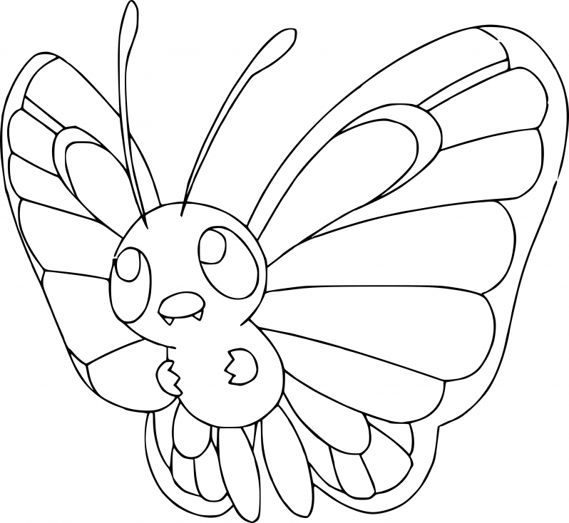 Coloriage Papilusion Pokemon