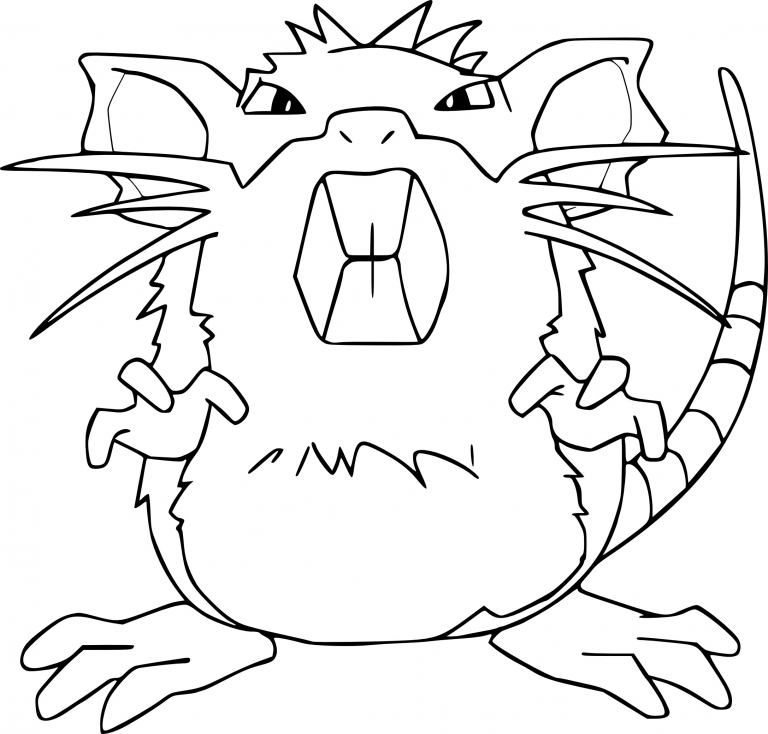 Coloriage Rattatac Pokemon