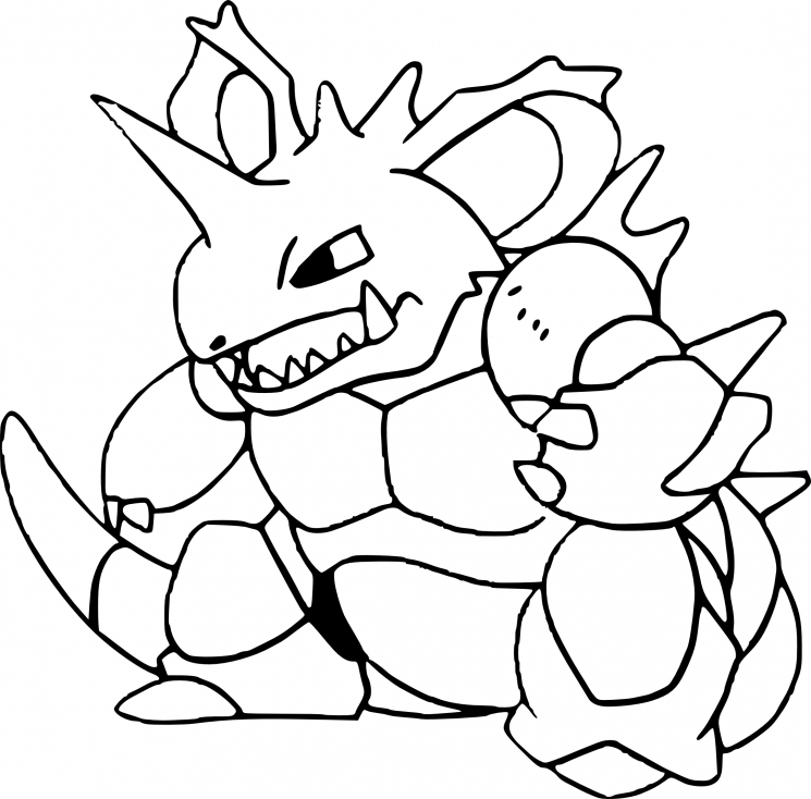 Coloriage Nidoking Pokemon