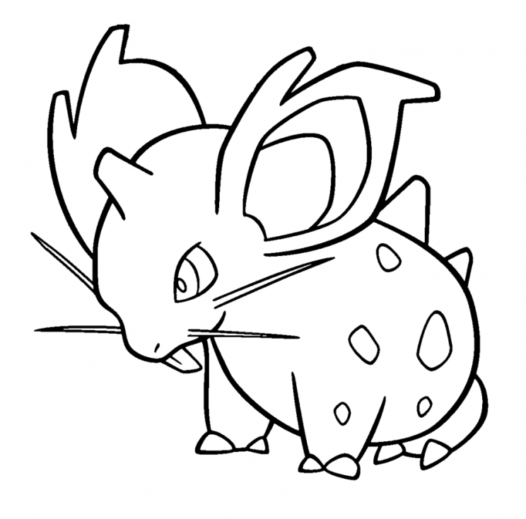 Coloriage Nidoran Pokemon