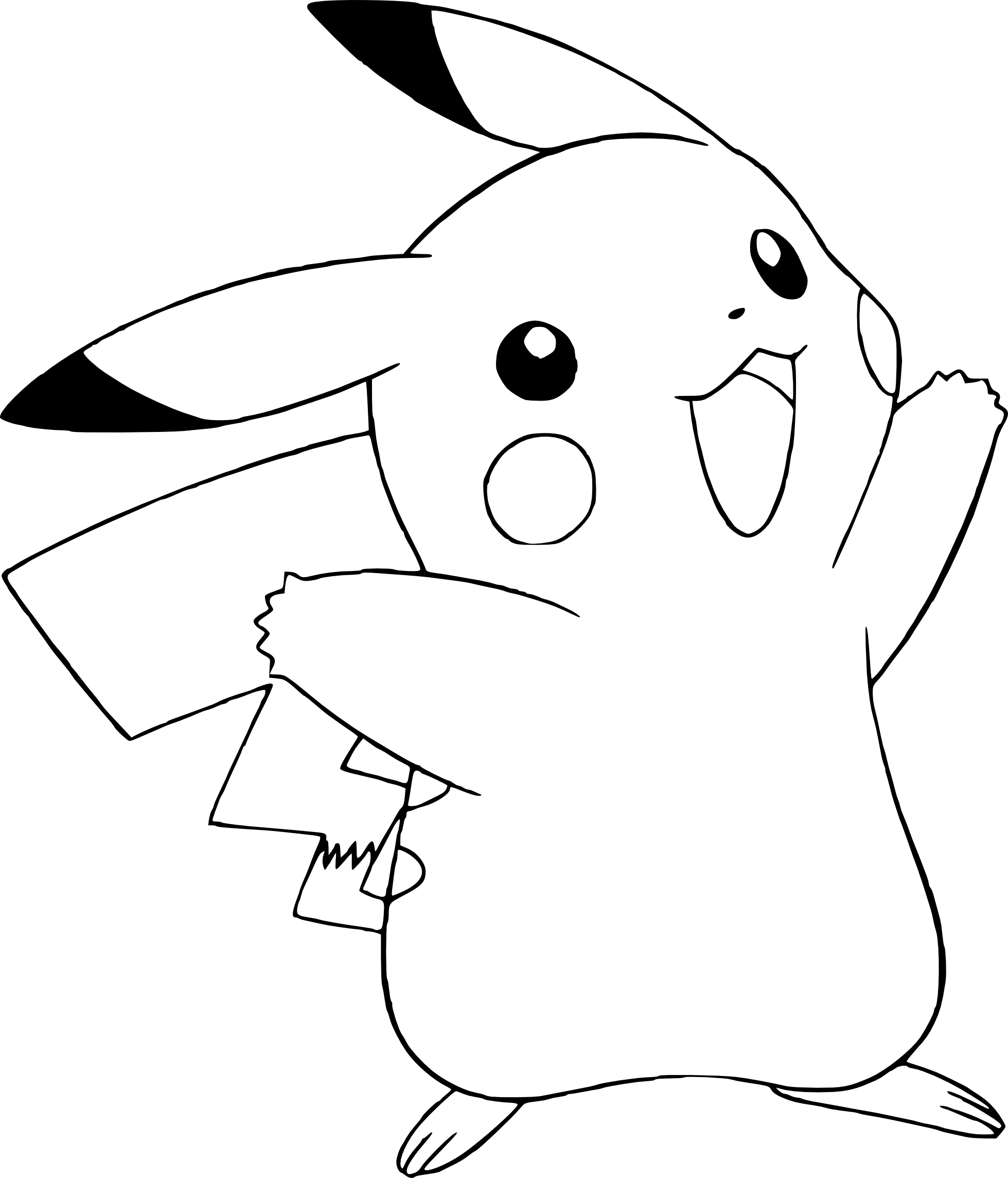 Coloriage Pikachu Pokemon à Imprimer