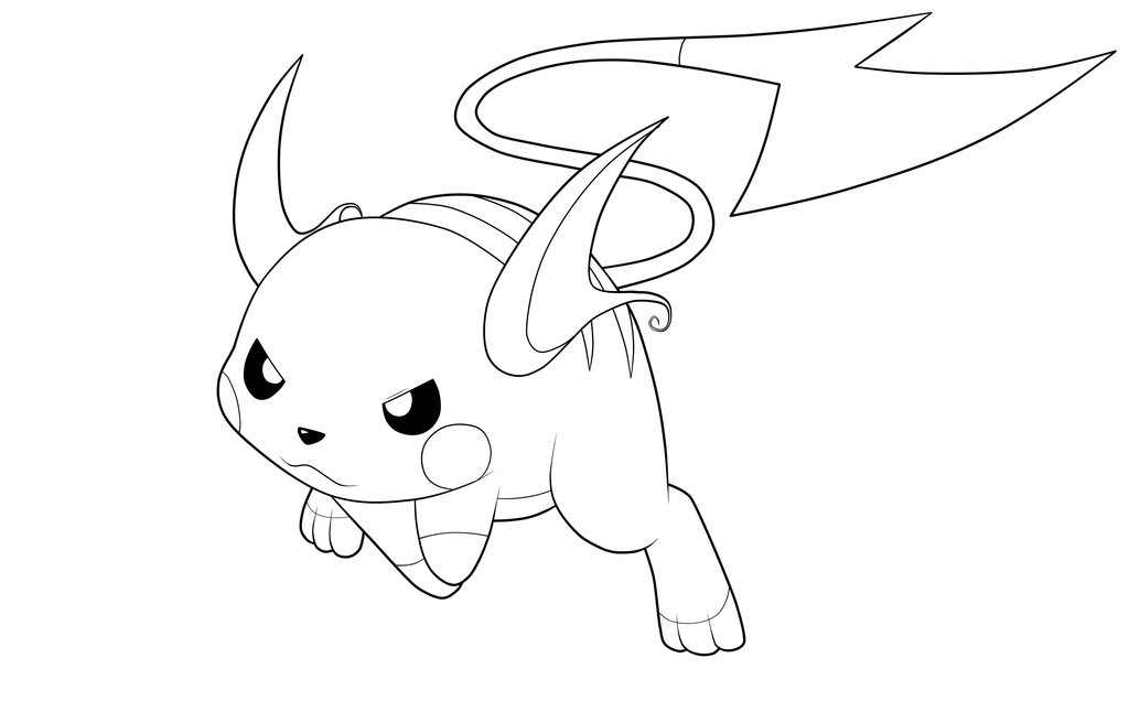 Coloriage Raichu Pokemon