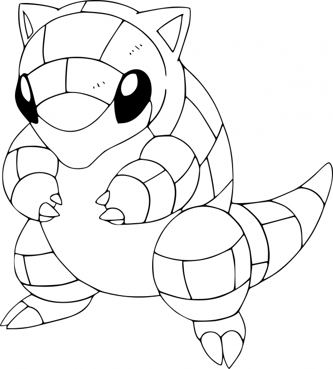 Coloriage Sabelette Pokemon