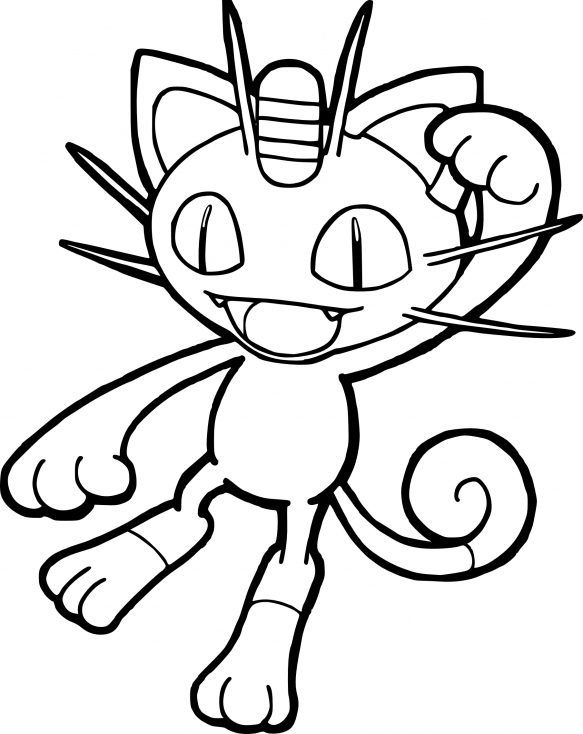 Coloriage Miaouss Pokemon