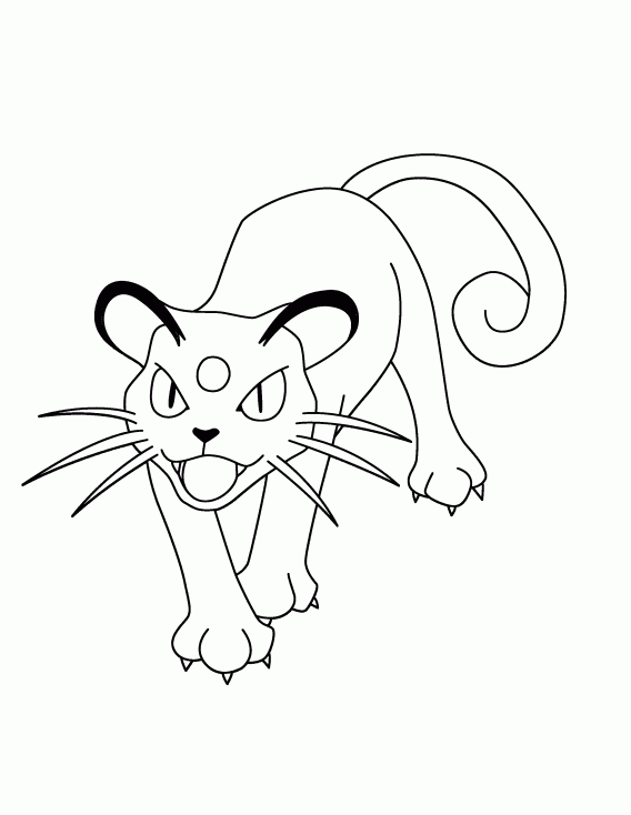 Coloriage Persian Pokemon