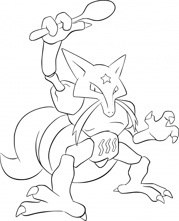 Coloriage Kadabra Pokemon