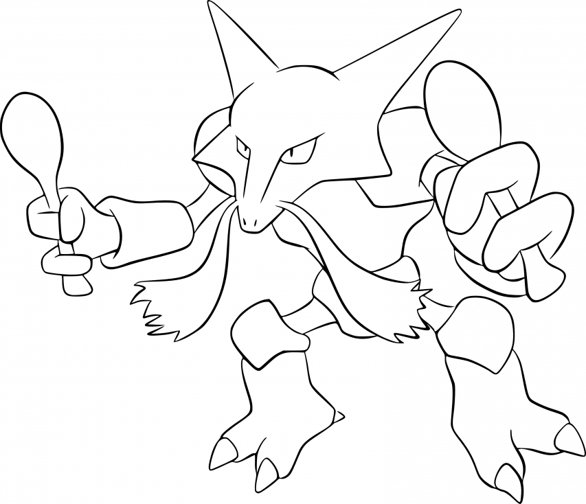 Coloriage Alakazam Pokemon