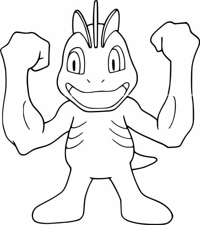 Coloriage Machoc Pokemon