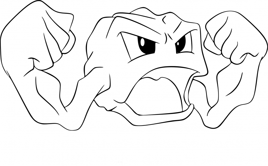 Coloriage Racaillou Pokemon