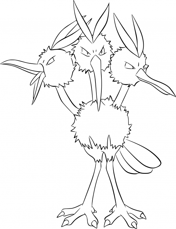 Coloriage Dodrio Pokemon