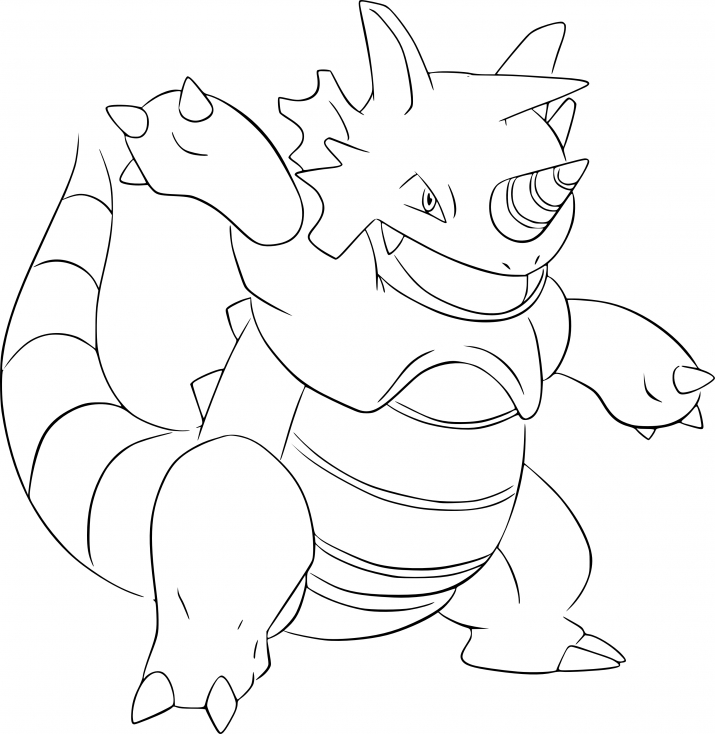 Coloriage Rhinoféros Pokemon