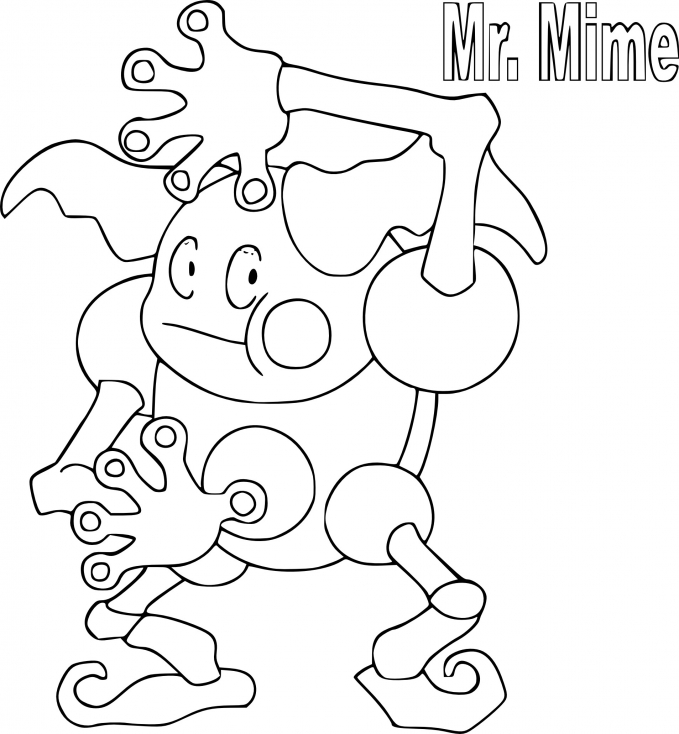 Coloriage M. Mime Pokemon