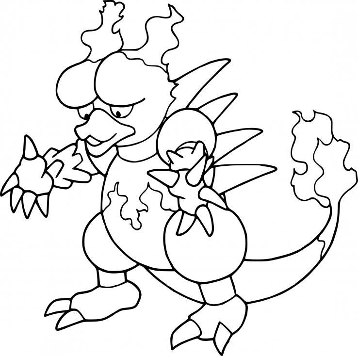 Coloriage Magmar Pokemon