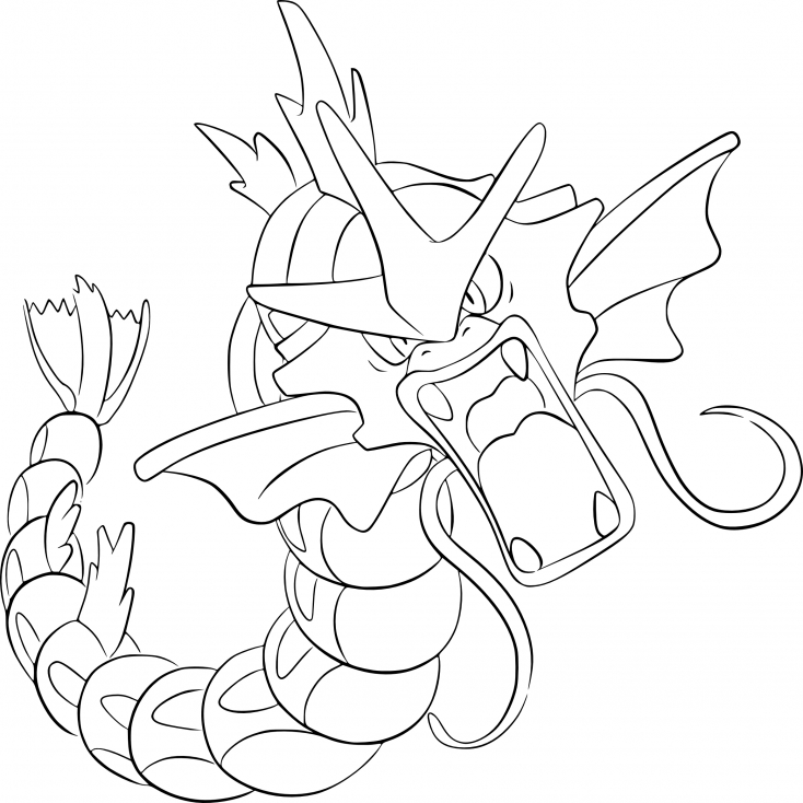 Coloriage Léviator Pokemon