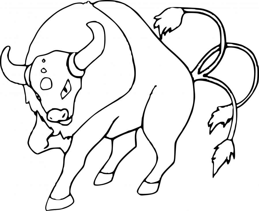 Coloriage Tauros Pokemon