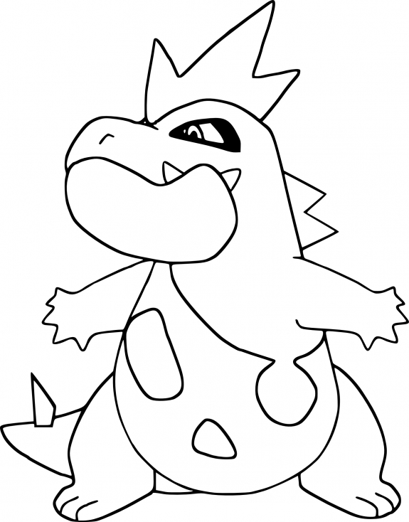 Coloriage Crocrodil Pokemon