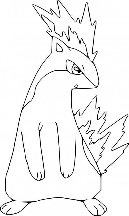 Coloriage Feurisson Pokemon