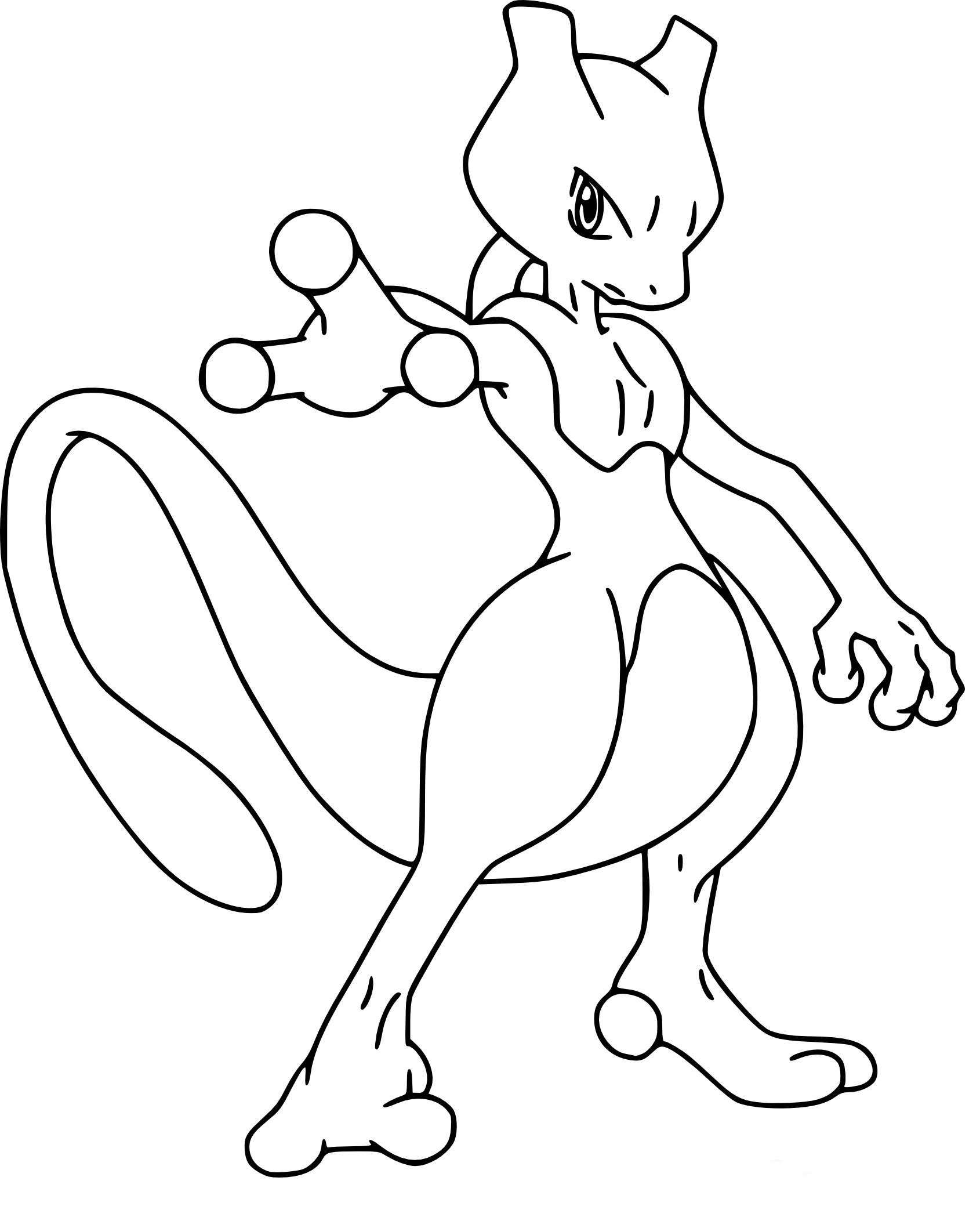 Coloriage Mewtwo Pokemon Imprimer