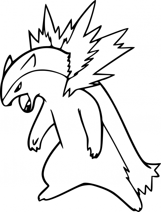 Coloriage Typhlosion Pokemon