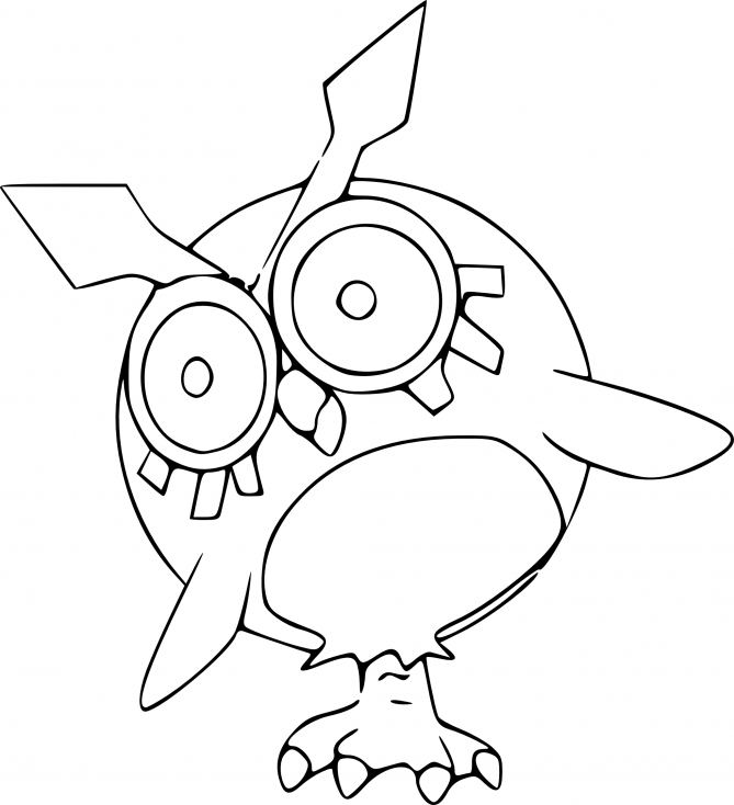 Coloriage Hoothoot Pokemon