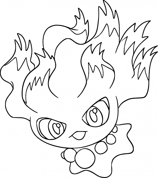 Coloriage Feuforêve Pokemon