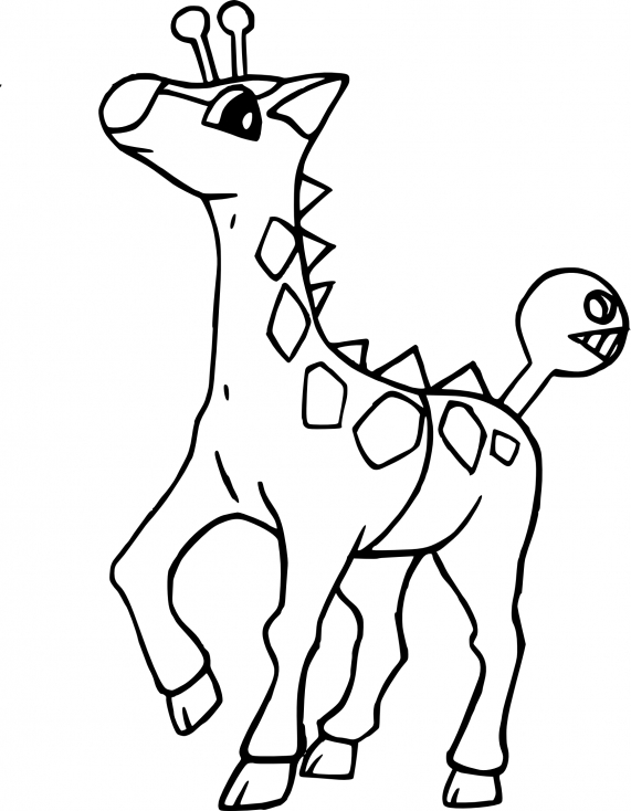 Coloriage Girafarig Pokemon