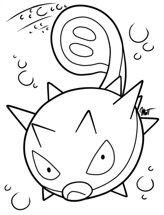 Coloriage Qwilfish Pokemon