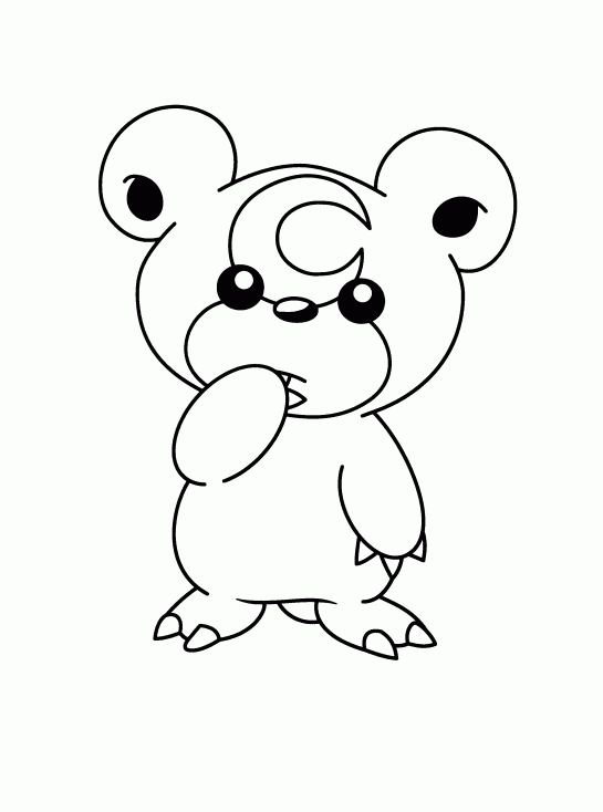 Coloriage Teddiursa Pokemon