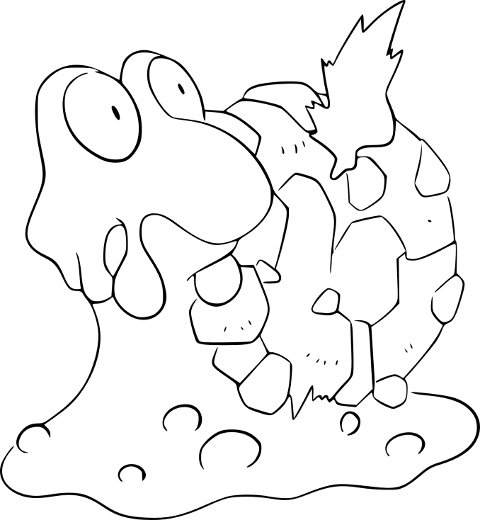 Coloriage Volcaropod Pokemon