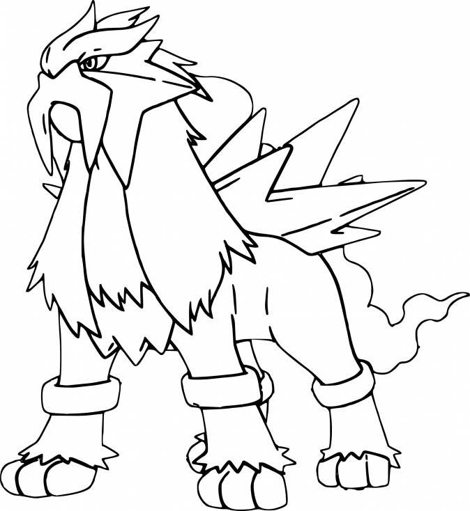 Coloriage Entei Pokemon