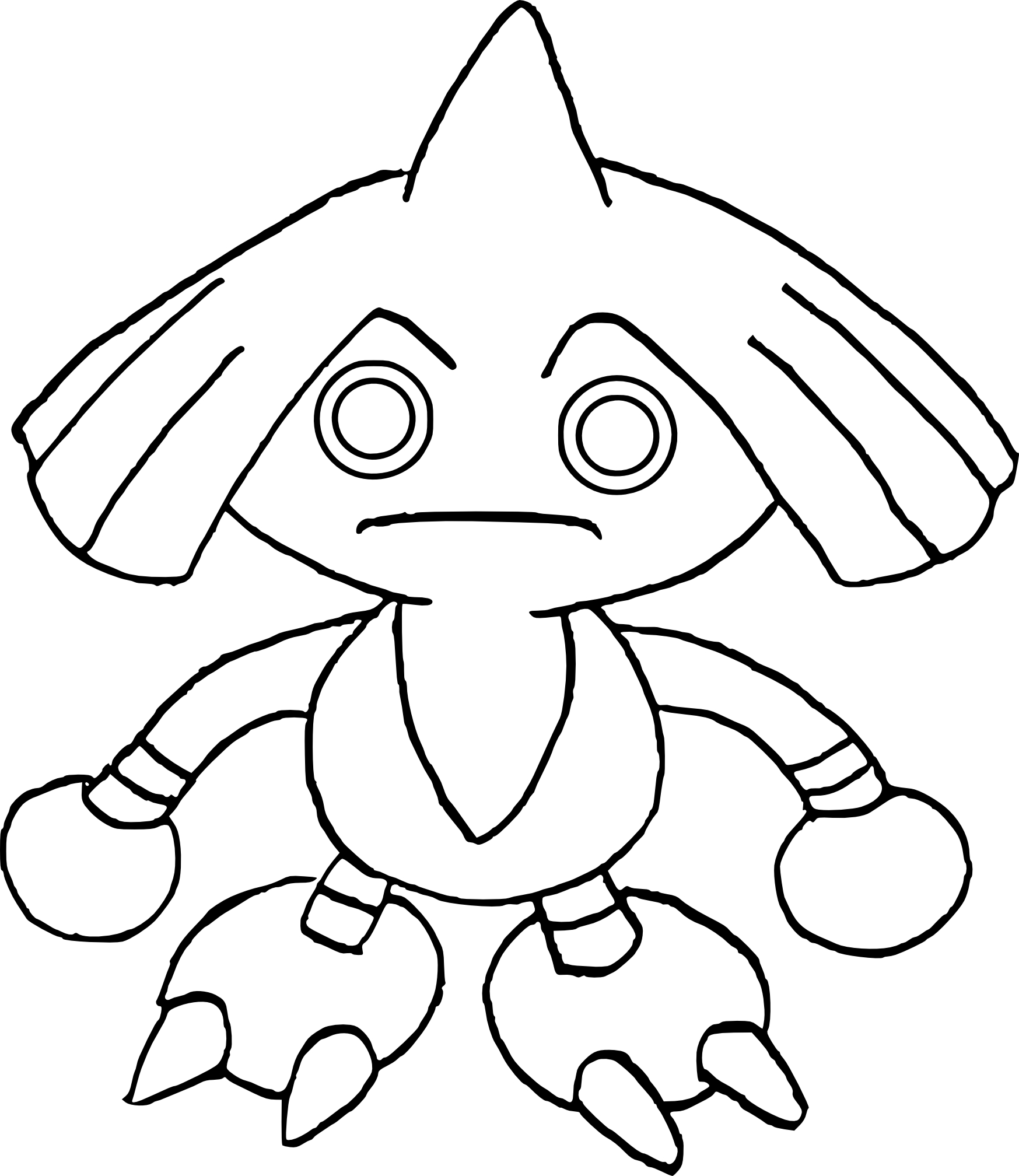 Coloriage de Pokémon, image coloriage pokemon kapoera à colorier