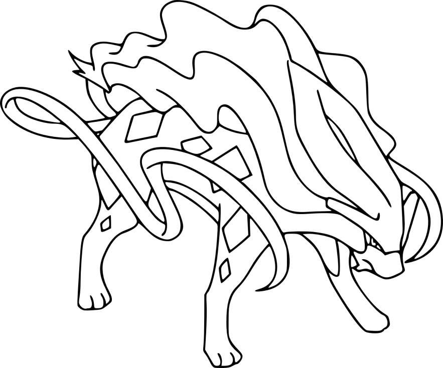 Coloriage Suicune Pokemon