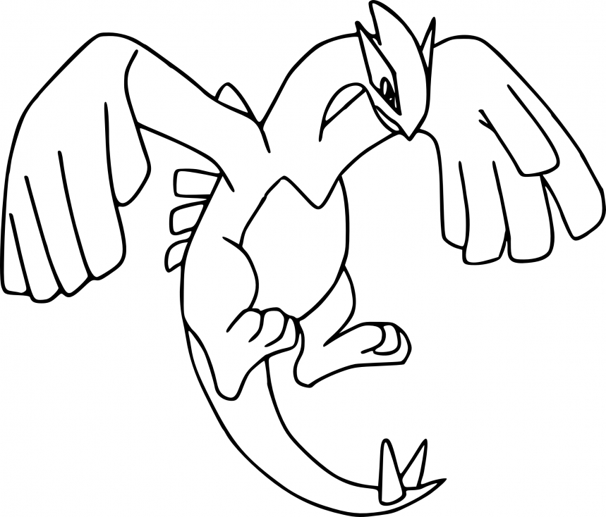 Coloriage Lugia Pokemon