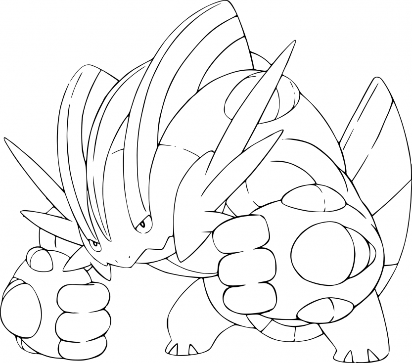 Coloriage Méga-Laggron Pokemon