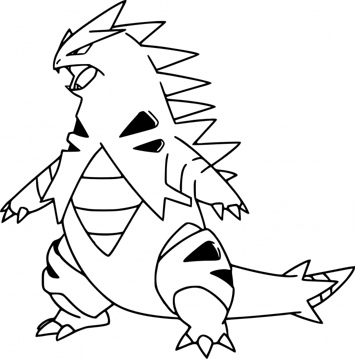 Coloriage Tyranocif Pokemon