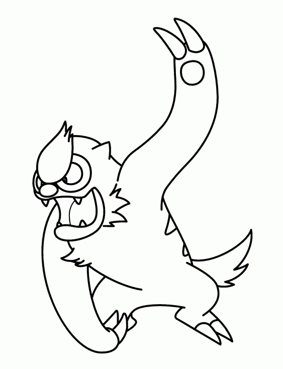 Coloriage Vigoroth Pokemon