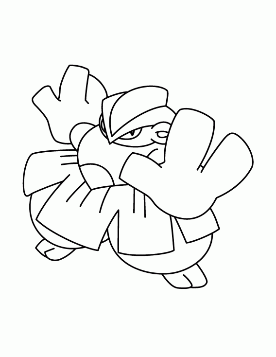 Coloriage Hariyama Pokemon