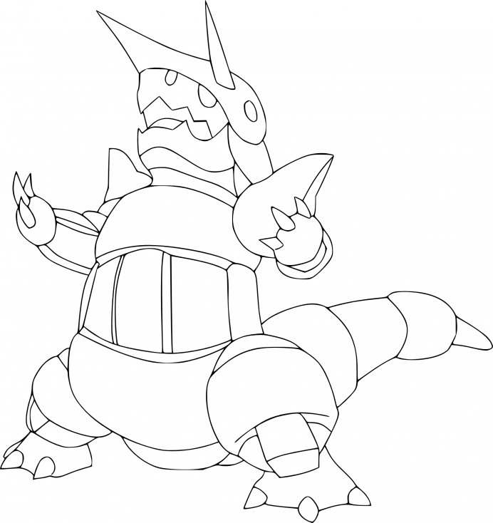 Coloriage Galeking Pokemon