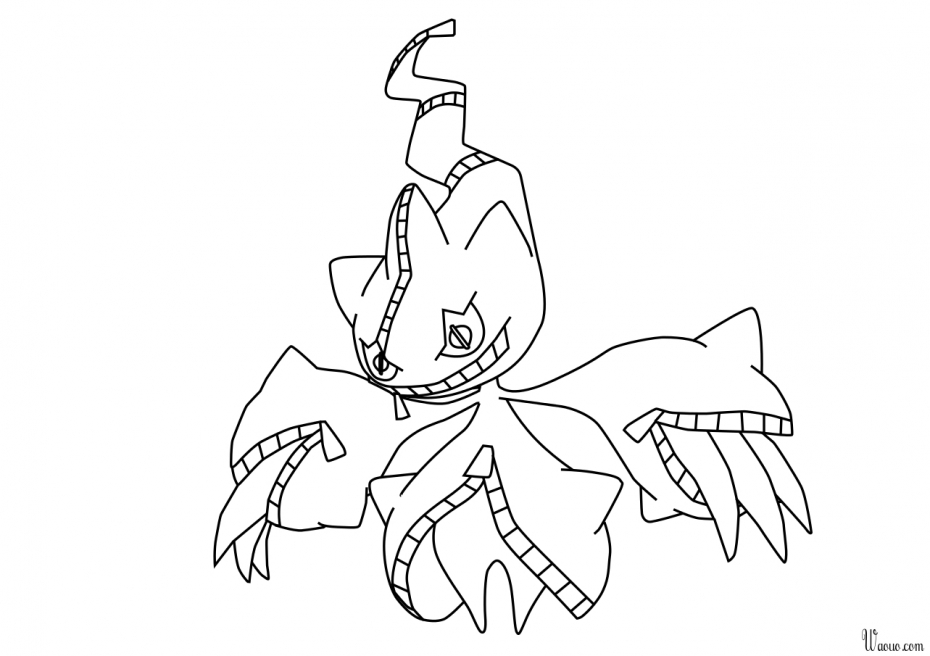 Coloriage Méga-Branette Pokemon