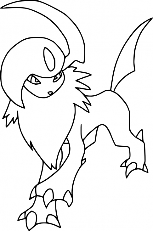 Coloriage Absol Pokemon