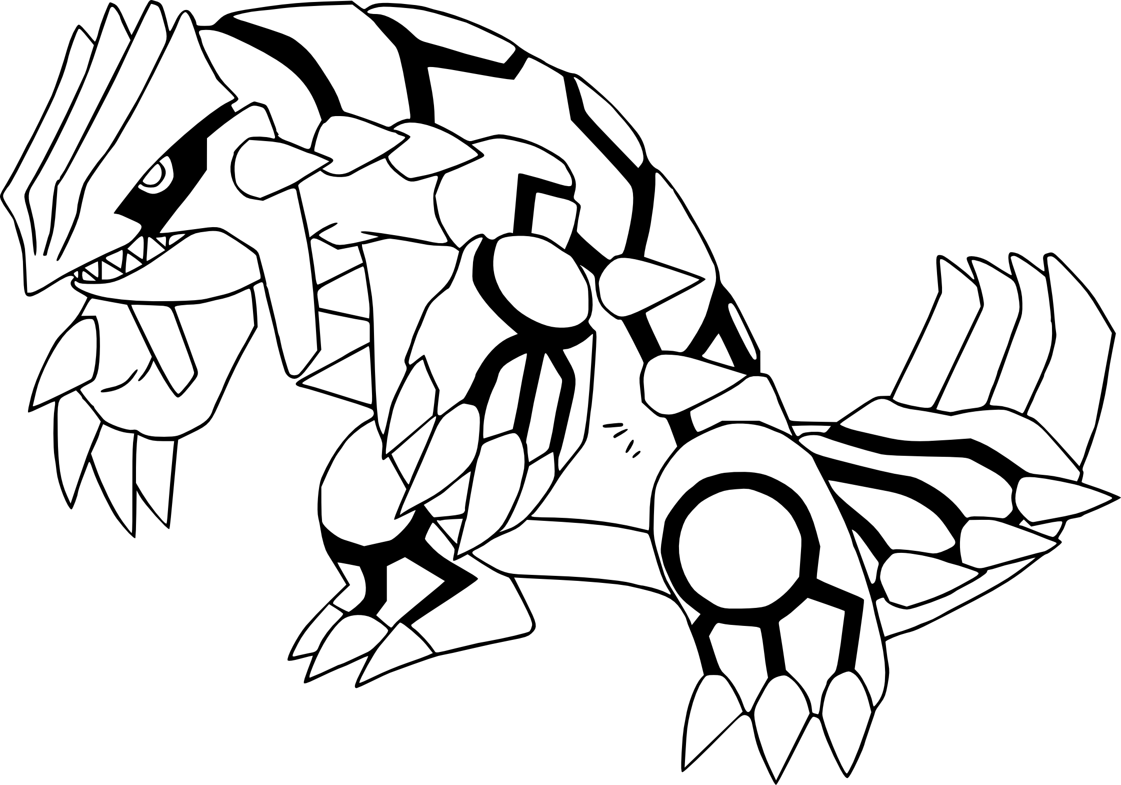 Coloriage Groudon Pokemon à Imprimer