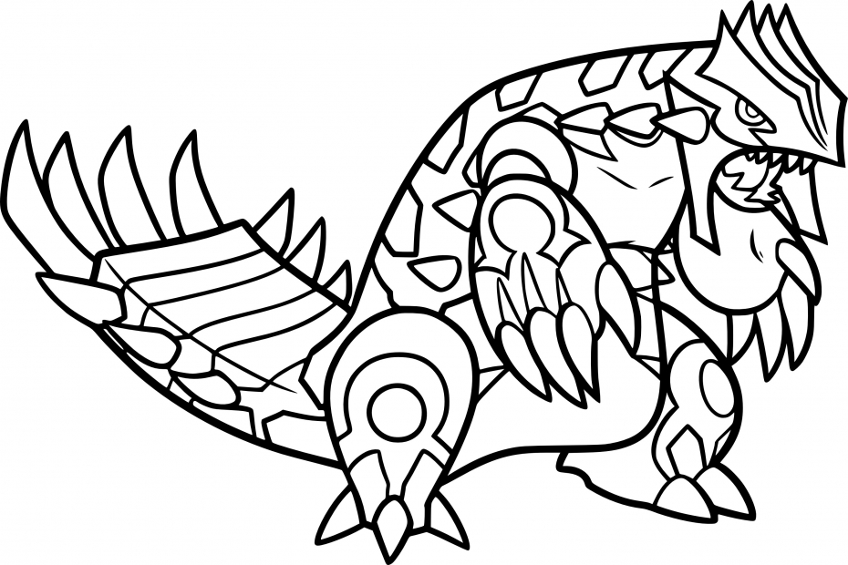 Coloriage Primo-Groudon Pokemon